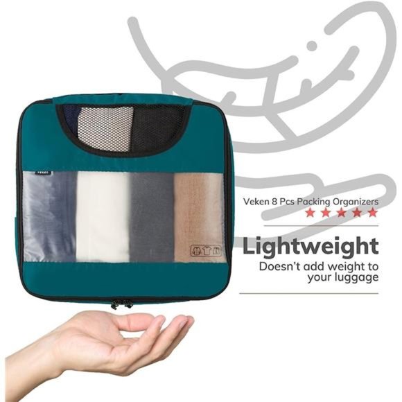 8Pcs Packing Cubes for Suitcases Organizer Bags Set for Travel Essentials Bags - Picture 7 of 7